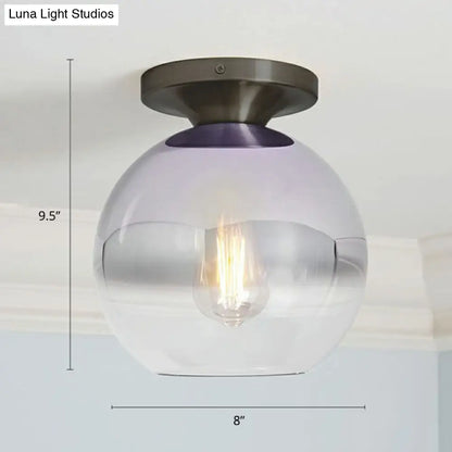 DecorBites™ DecorBites™ Geometric Glass Flushmount Light - Sleek and Simple Ceiling Fixture for Balcony and More