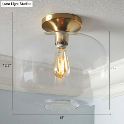 DecorBites™ DecorBites™ Geometric Glass Flushmount Light - Sleek and Simple Ceiling Fixture for Balcony and More