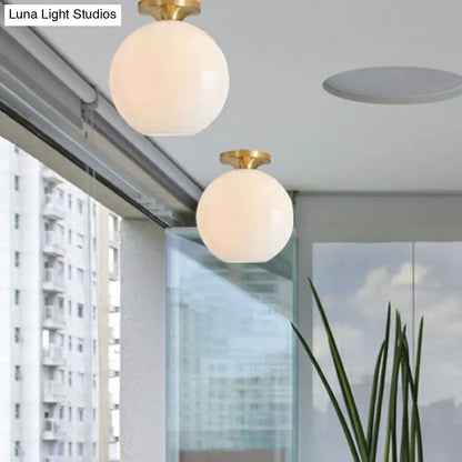 DecorBites™ DecorBites™ Geometric Glass Flushmount Light - Sleek and Simple Ceiling Fixture for Balcony and More