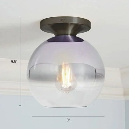 DecorBites™ DecorBites™ Geometric Glass Flushmount Light - Sleek and Simple Ceiling Fixture for Balcony and More