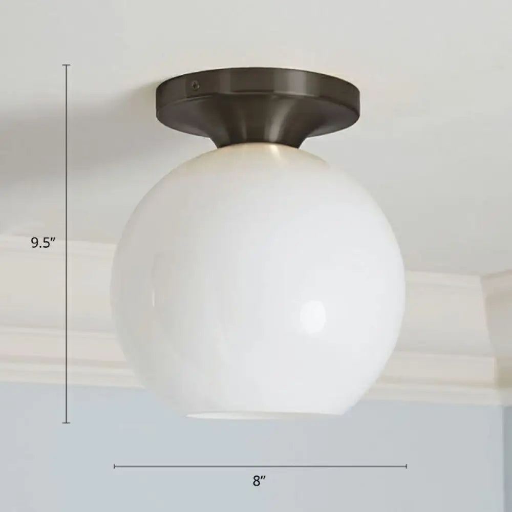 DecorBites™ DecorBites™ Geometric Glass Flushmount Light - Sleek and Simple Ceiling Fixture for Balcony and More