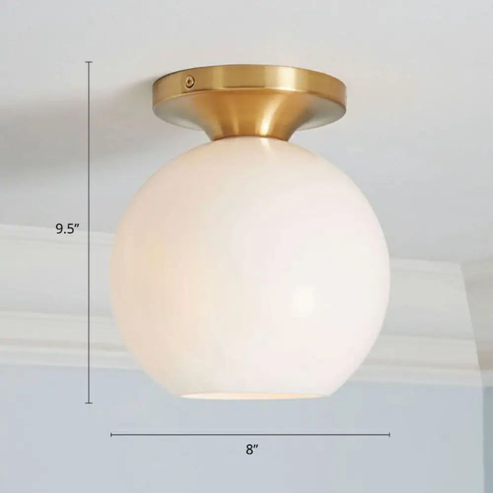 DecorBites™ DecorBites™ Geometric Glass Flushmount Light - Sleek and Simple Ceiling Fixture for Balcony and More