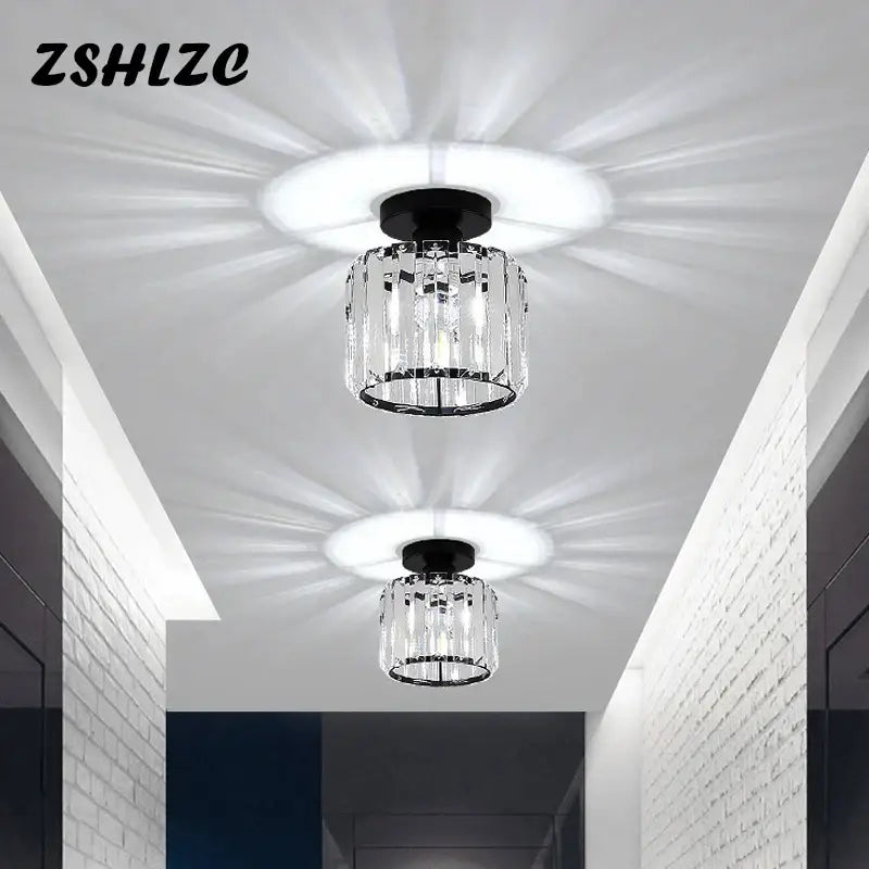 Clear crystal led chandelier with black metal frame and geometric gold decorbites crystal led design for dining room