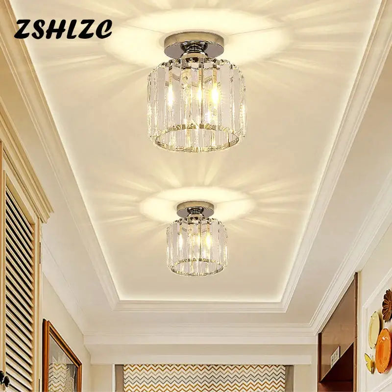 Two zshlzc crystal led chandeliers with chrome bases and clear faceted glass prisms for elegant dining room decorbites crystal led lighting