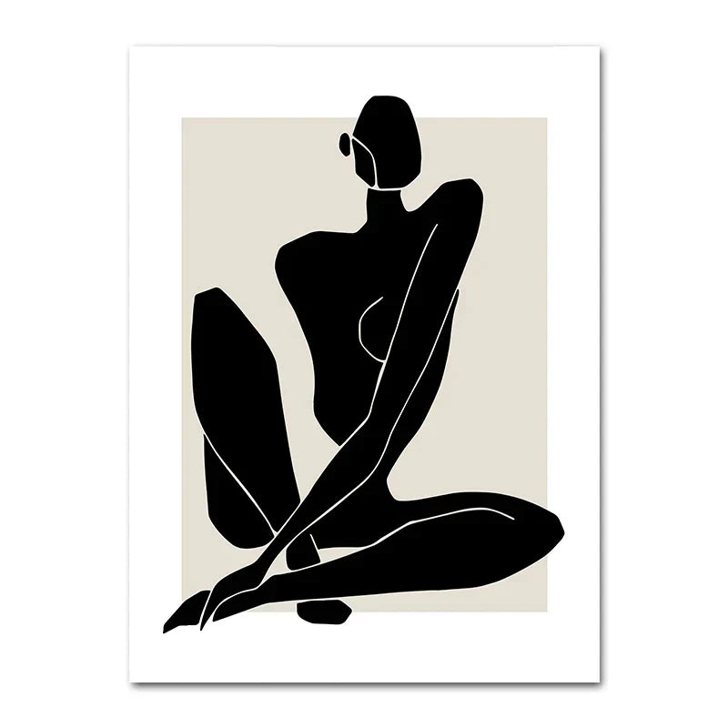 Geometric Leaf Rainbow Boho Canvas Wall Art - 08 / 50x70cm No Framed