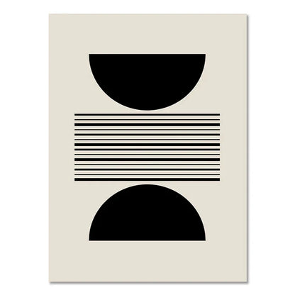 Geometric Leaf Rainbow Boho Canvas Wall Art - 11 / 40x60cm No Framed