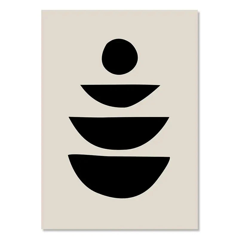 Geometric Leaf Rainbow Boho Canvas Wall Art - 15 / 50x70cm No Framed