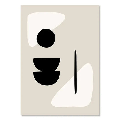 Geometric Leaf Rainbow Boho Canvas Wall Art - 16 / 50x70cm No Framed