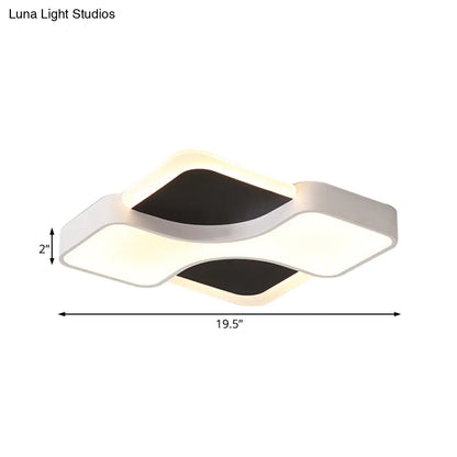 ديكوربايتس™ مصباح سقف LED معدني هندسي مدمج باللون الأبيض/الضوء الدافئ، عرض 16.5 بوصة/19.5 بوصة/23.5 بوصة
