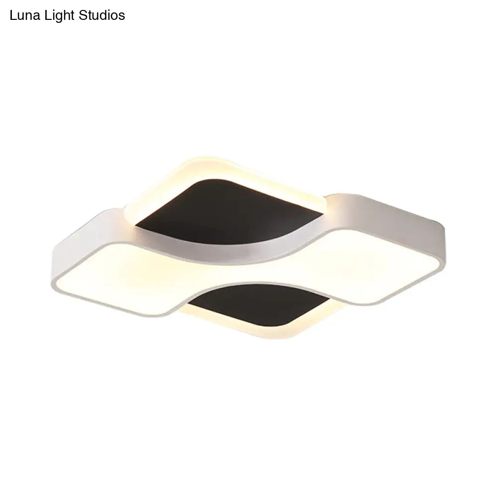 ديكوربايتس™ مصباح سقف LED معدني هندسي مدمج باللون الأبيض/الضوء الدافئ، عرض 16.5 بوصة/19.5 بوصة/23.5 بوصة