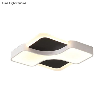 ديكوربايتس™ مصباح سقف LED معدني هندسي مدمج باللون الأبيض/الضوء الدافئ، عرض 16.5 بوصة/19.5 بوصة/23.5 بوصة