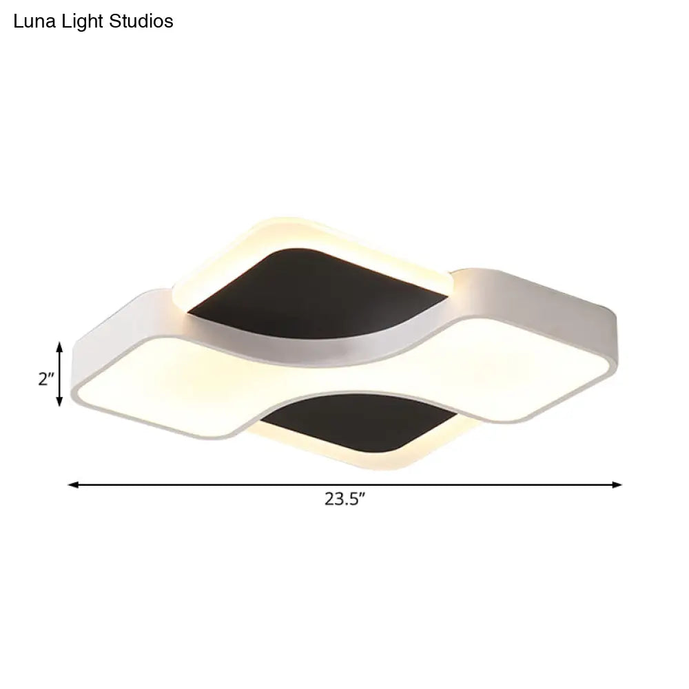ديكوربايتس™ مصباح سقف LED معدني هندسي مدمج باللون الأبيض/الضوء الدافئ، عرض 16.5 بوصة/19.5 بوصة/23.5 بوصة