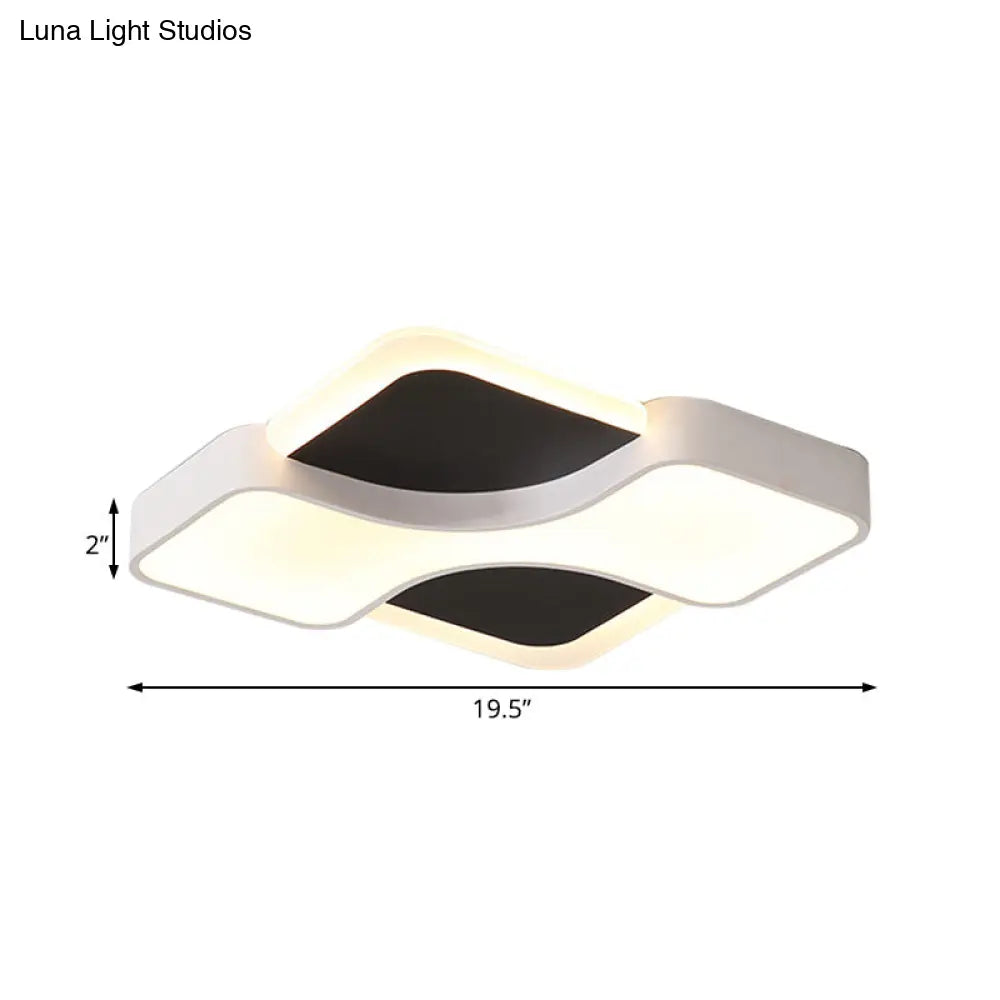 ديكوربايتس™ مصباح سقف LED معدني هندسي مدمج باللون الأبيض/الضوء الدافئ، عرض 16.5 بوصة/19.5 بوصة/23.5 بوصة