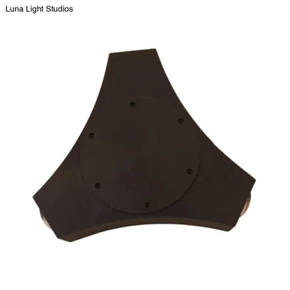 ديكوربايتس™ مصباح حائط أسود معدني هندسي - شمعدان ممر بثلاثة أرباع الأضواء