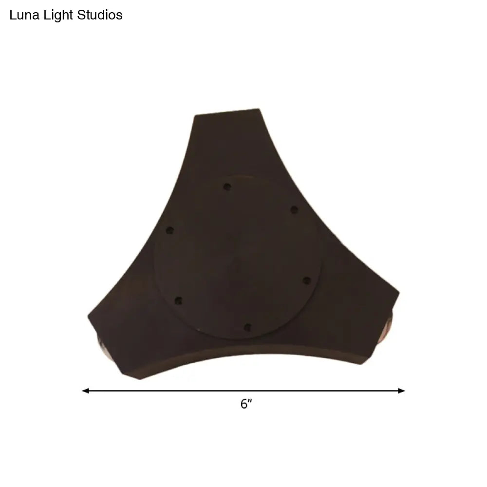 ديكوربايتس™ مصباح حائط أسود معدني هندسي - شمعدان ممر بثلاثة أرباع الأضواء