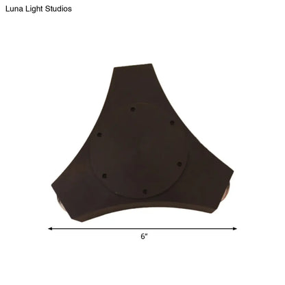 ديكوربايتس™ مصباح حائط أسود معدني هندسي - شمعدان ممر بثلاثة أرباع الأضواء