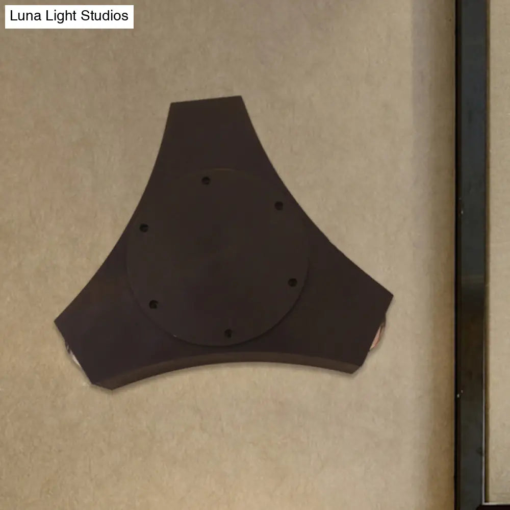 ديكوربايتس™ مصباح حائط أسود معدني هندسي - شمعدان ممر بثلاثة أرباع الأضواء