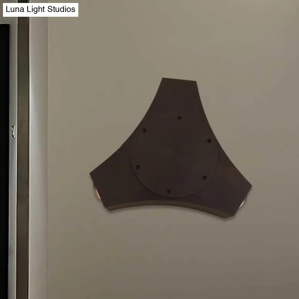 ديكوربايتس™ مصباح حائط أسود معدني هندسي - شمعدان ممر بثلاثة أرباع الأضواء