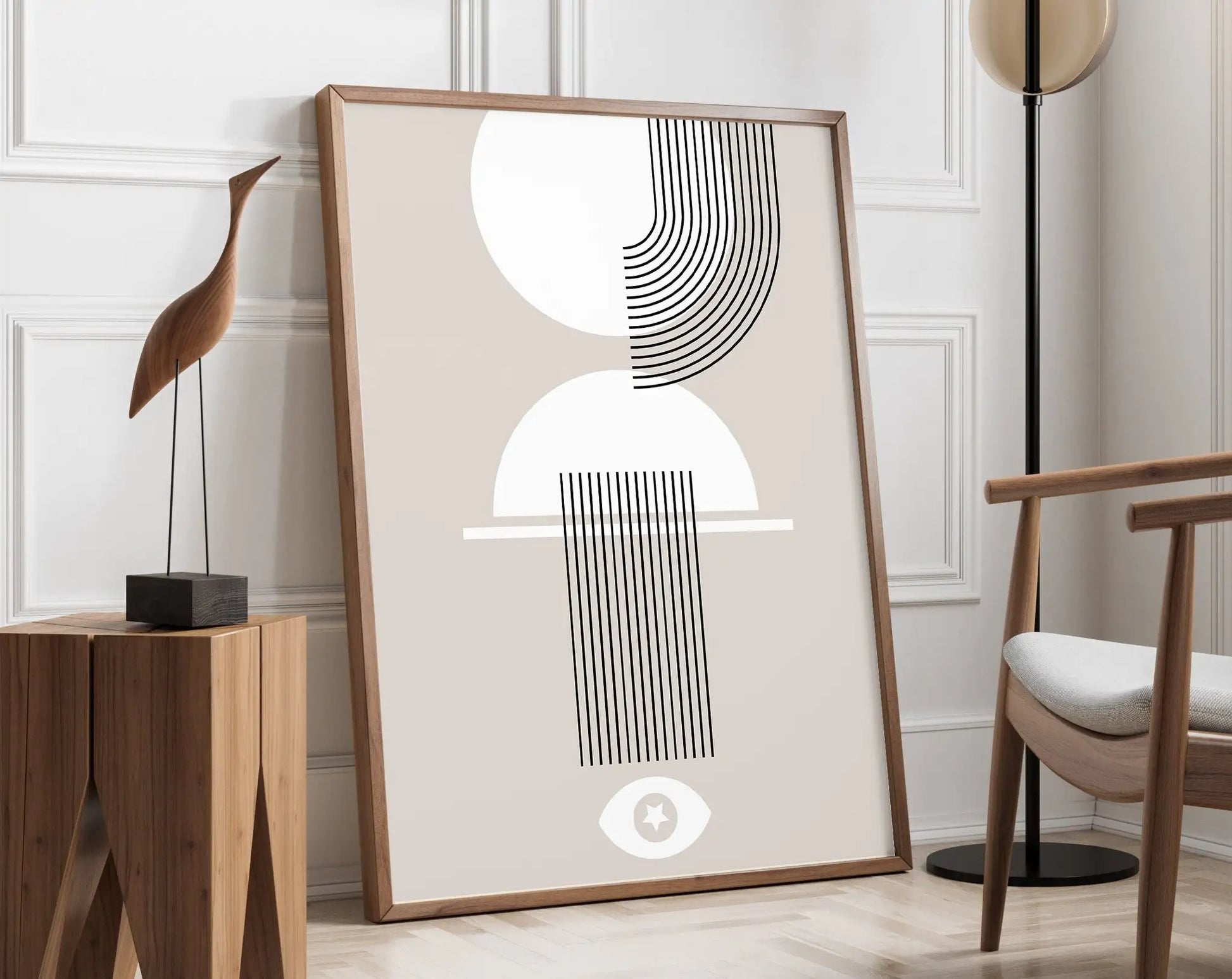 Geometric Mid-Century Canvas Wall Art Print - Posters