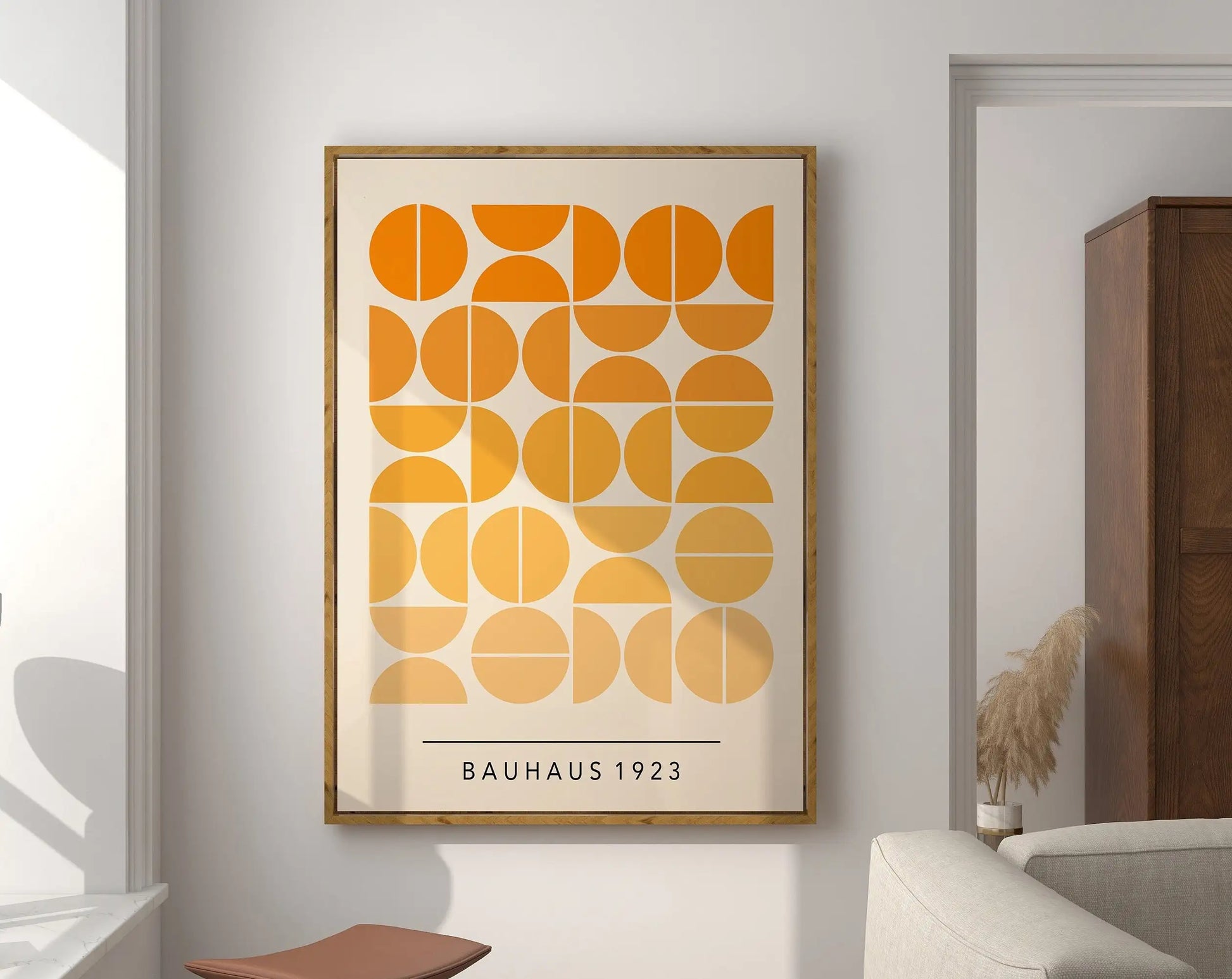 Geometric Mid-Century Canvas Wall Art Print - Posters