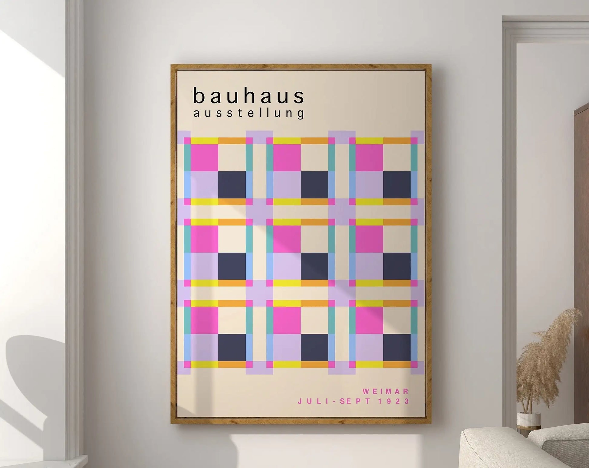 Geometric Mid-Century Canvas Wall Art Print - Posters