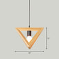 Geometric Wooden Pendant Lamp - Minimalist Single Ceiling Light for Restaurants