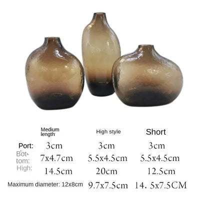 Geometric Zen Glass Vase for Single Flower Arrangement - Vase