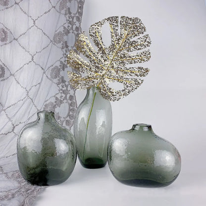 Geometric Zen Glass Vase for Single Flower Arrangement - Vase