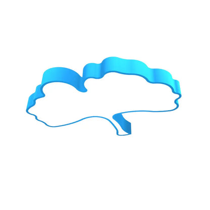 Lámpara de techo LED DecorBites™ con forma de hoja de ginkgo en metal color macaron, roja/amarilla/azul - Montaje empotrado para habitación infantil, 23,5"/31,5" de ancho