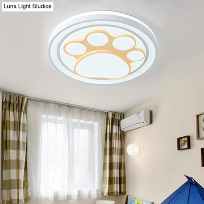 Lámpara de techo LED DecorBites™ para niñas, color rosa, con diseño de dibujos animados y acabado acrílico.