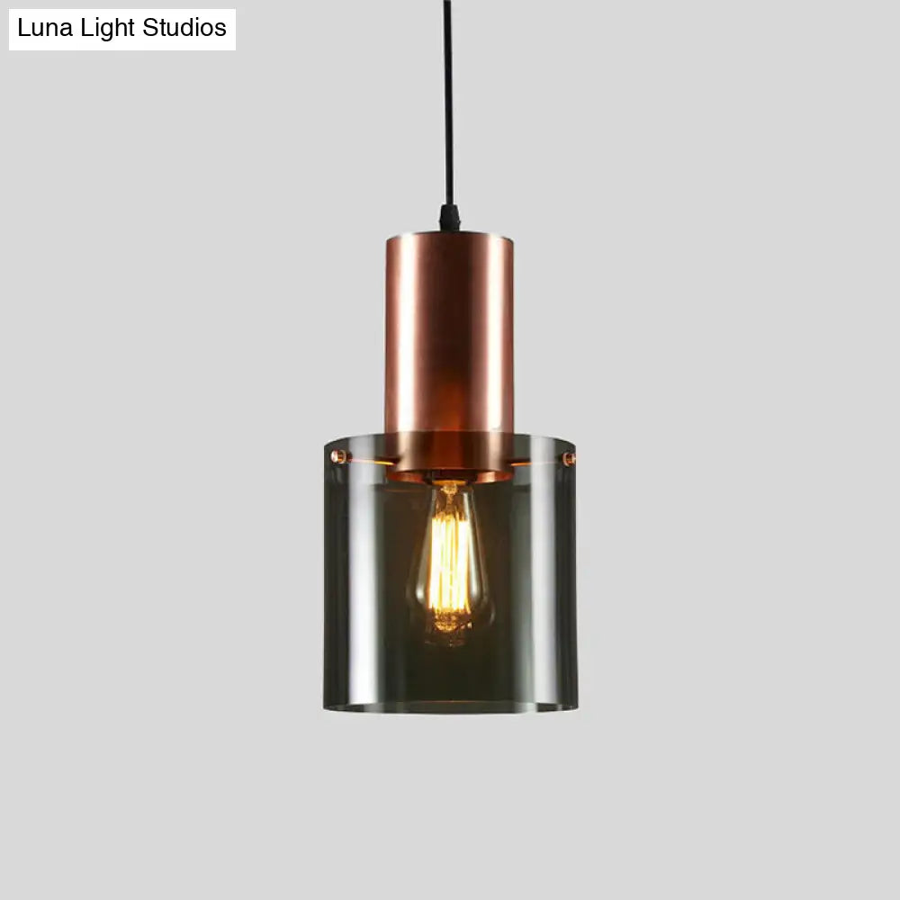 Glass 1-Light Pendant Lamp - Bottle Shaped Down Lighting - Modern Ceiling Suspension