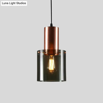 Glass 1-Light Pendant Lamp - Bottle Shaped Down Lighting - Modern Ceiling Suspension