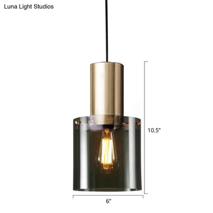 Glass 1-Light Pendant Lamp - Bottle Shaped Down Lighting - Modern Ceiling Suspension