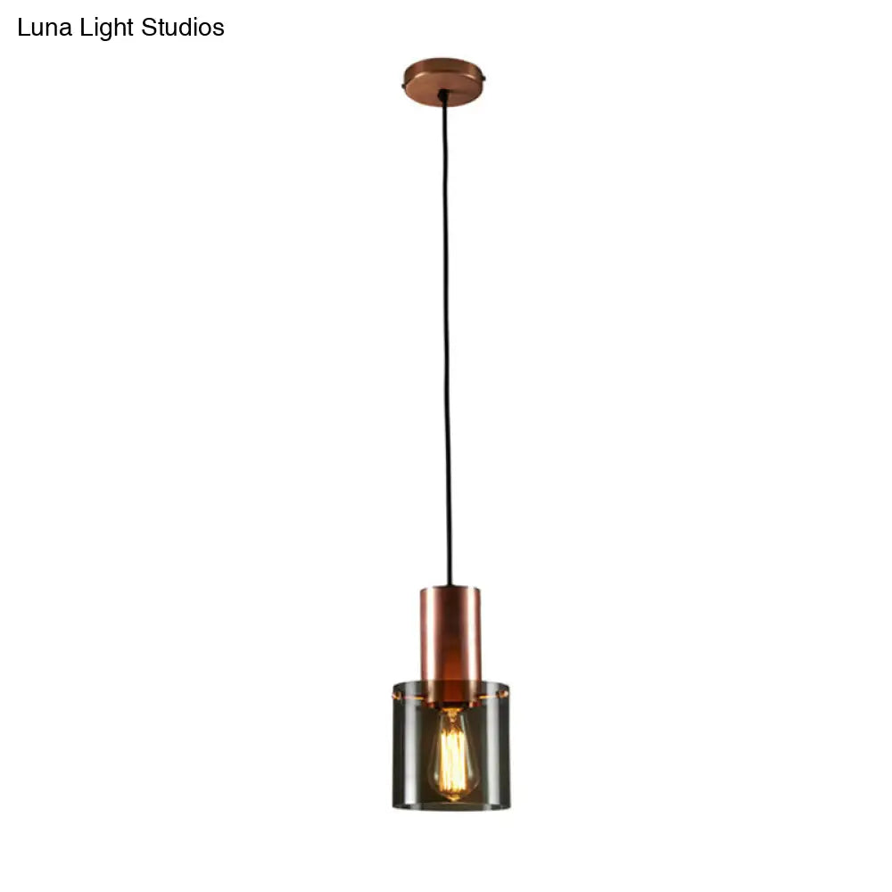 Glass 1-Light Pendant Lamp - Bottle Shaped Down Lighting - Modern Ceiling Suspension