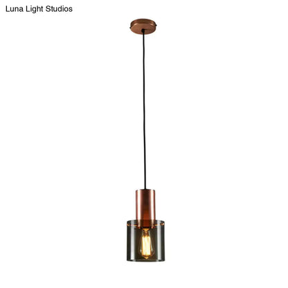 Glass 1-Light Pendant Lamp - Bottle Shaped Down Lighting - Modern Ceiling Suspension