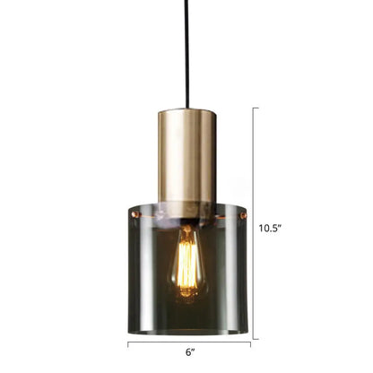 Glass 1-Light Pendant Lamp - Bottle Shaped Down Lighting - Modern Ceiling Suspension