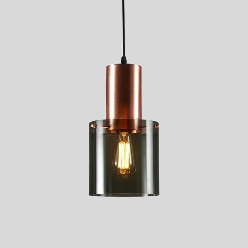 Glass 1-Light Pendant Lamp - Bottle Shaped Down Lighting - Modern Ceiling Suspension