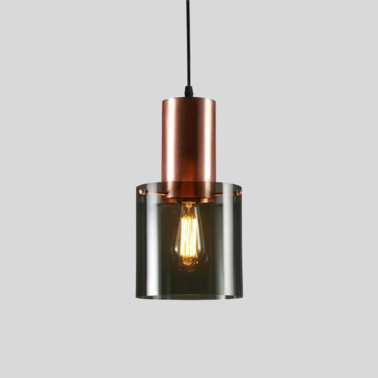 Glass 1-Light Pendant Lamp - Bottle Shaped Down Lighting - Modern Ceiling Suspension