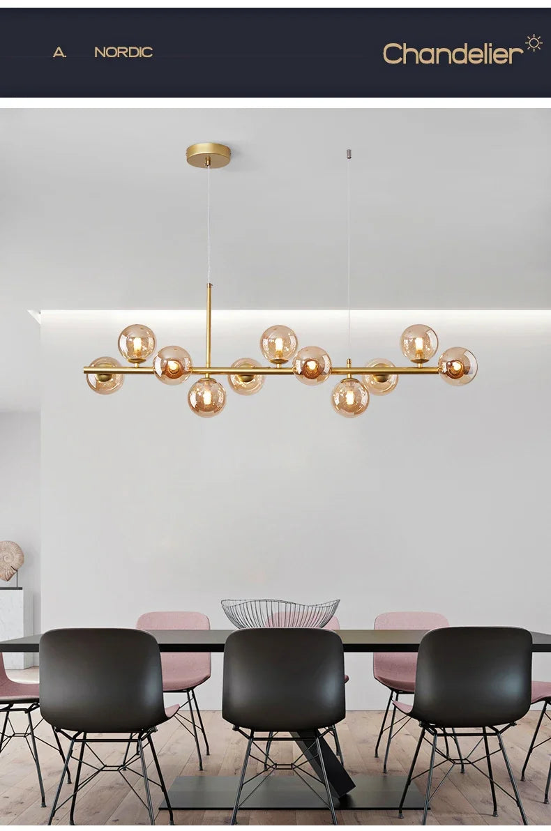 Glass Ball Ceiling Chandelier for Home Lighting - Chandelier