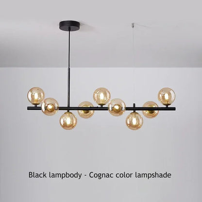 Glass Ball Chandelier for Dining and Living Rooms - Chandelier