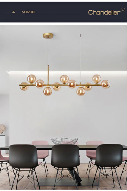 Glass Ball Chandelier for Dining Room - Chandelier