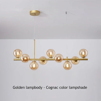 Glass Ball Chandelier: Modern Ceiling Lighting Fixture - Chandelier