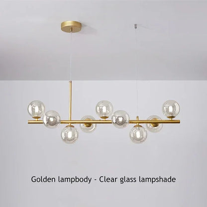 Glass Ball Chandelier: Modern Ceiling Lighting Fixture - Chandelier