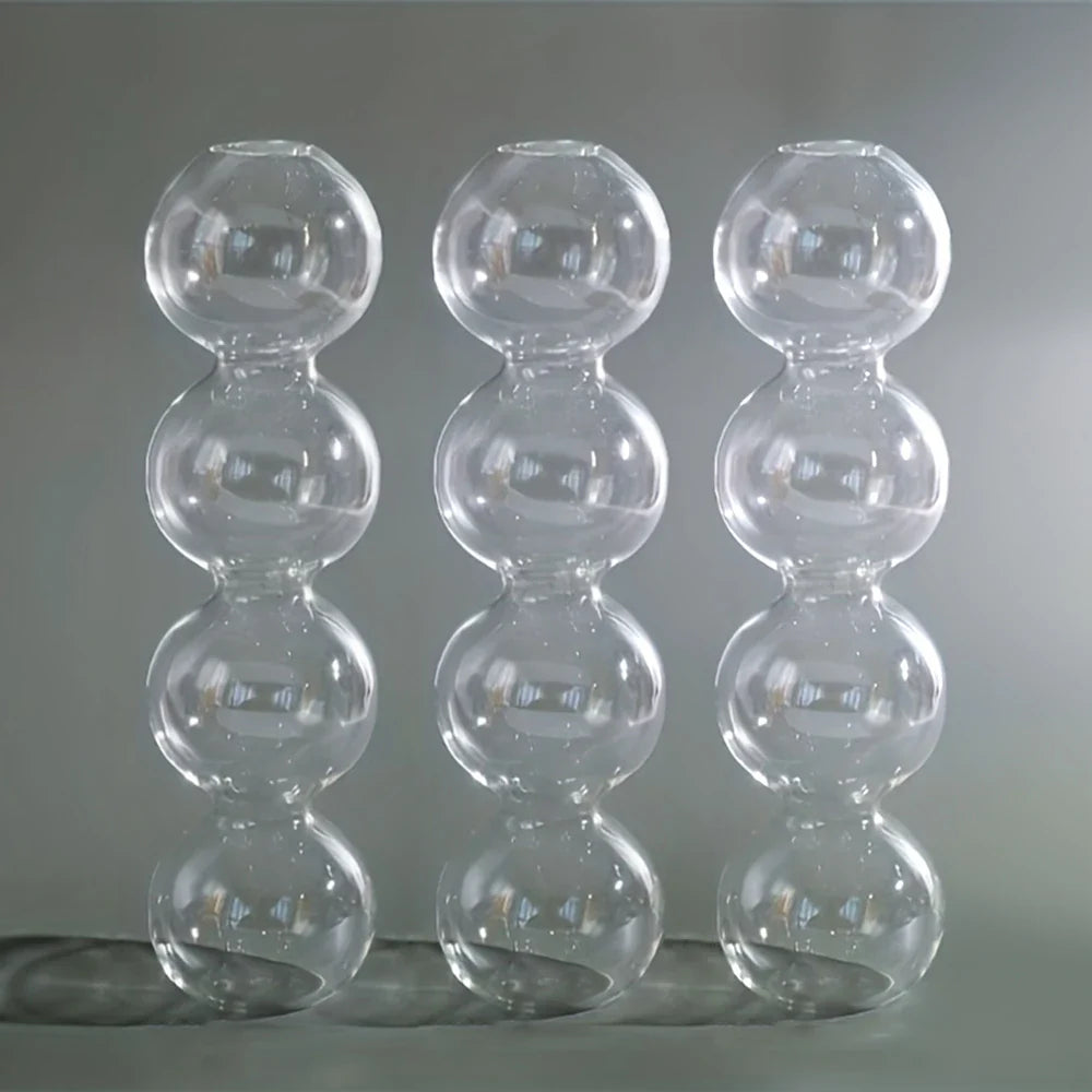 Glass Bubble Hydroponic Vase for Wedding and Home - M size 3pcs - Vase