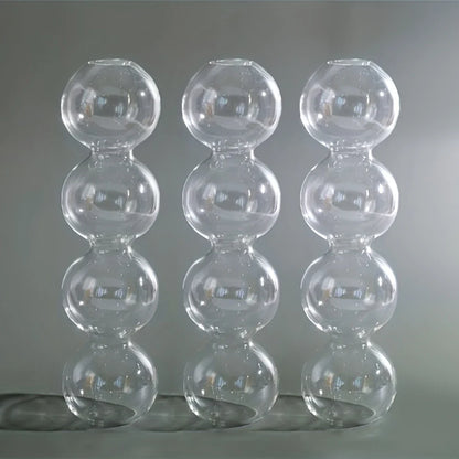 Glass Bubble Hydroponic Vase for Wedding and Home - M size 3pcs - Vase