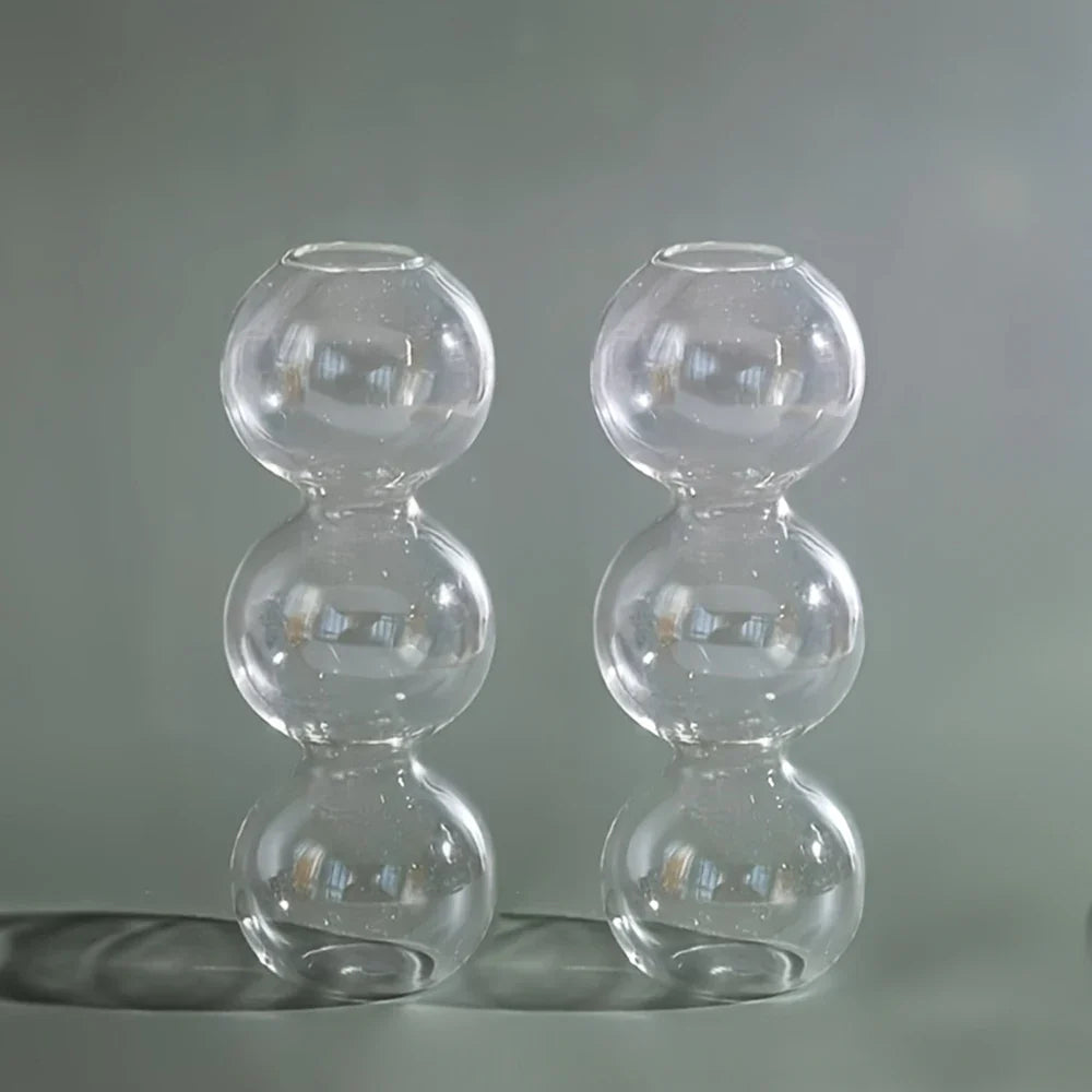 Glass Bubble Hydroponic Vase for Wedding and Home - S size 2pcs - Vase