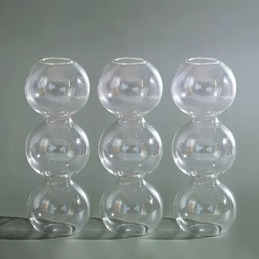 Glass Bubble Hydroponic Vase for Wedding and Home - S size 3pcs - Vase