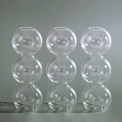 Glass Bubble Hydroponic Vase for Wedding and Home - S size 3pcs - Vase