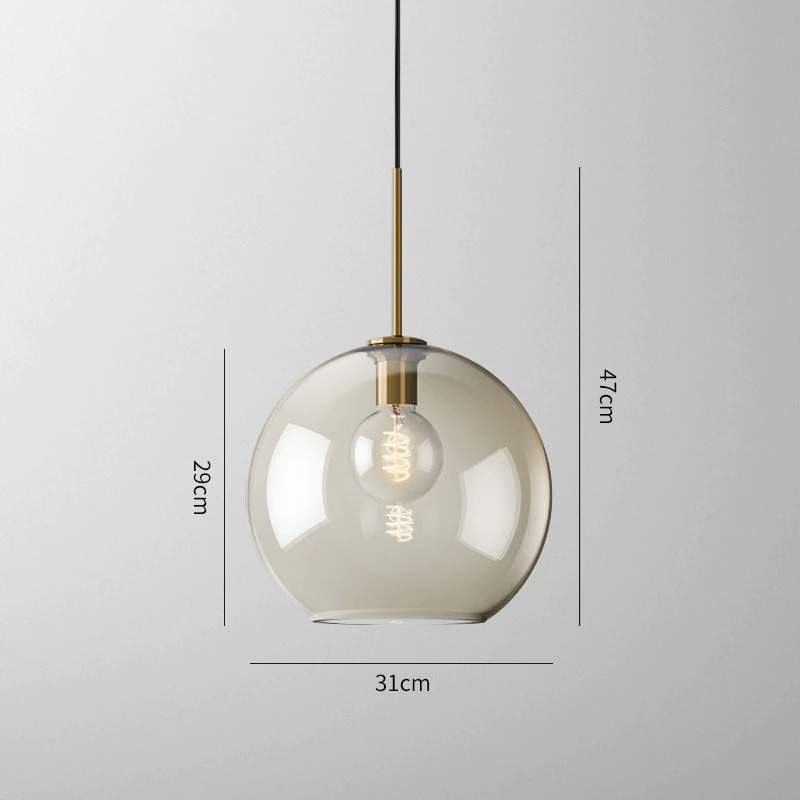 Glass Pendant Lights - Large Circle