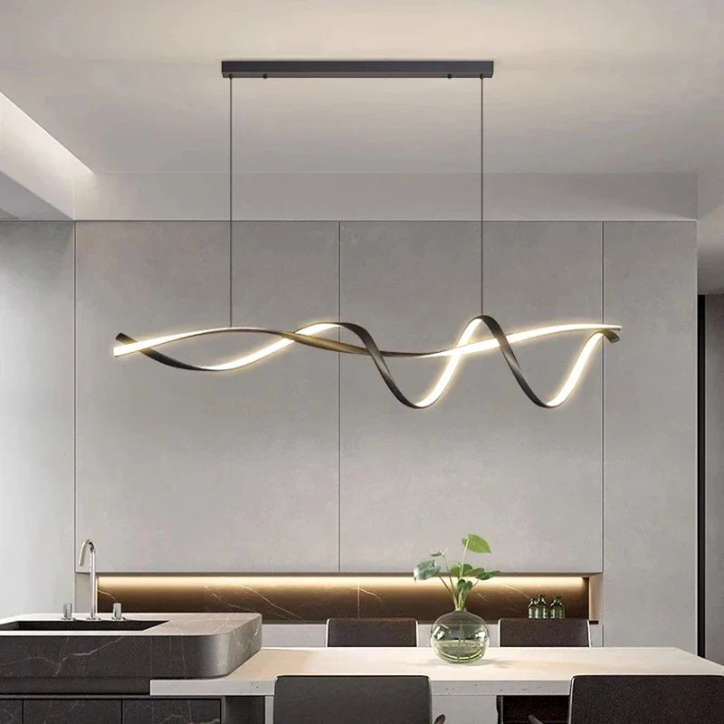Glass Pendant Lights with LED for Modern Home Decor - A-Inward facing / warm light - Chandelier